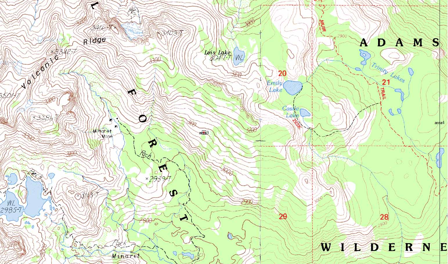 steve fossett crash site topo map